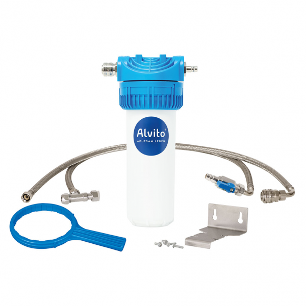Alvito Einbau-Wasserfilter 2.2 mit Anschlussmaterial im Wasserfilter-Handel
