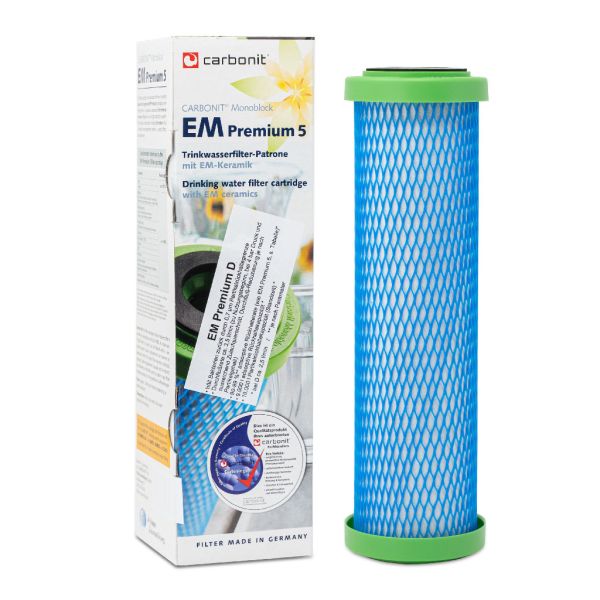 Carbonit Aktivkole-Filtereinsatz EM Premium D mit EM-Keramik vom Wasserfilter-Fachhandel